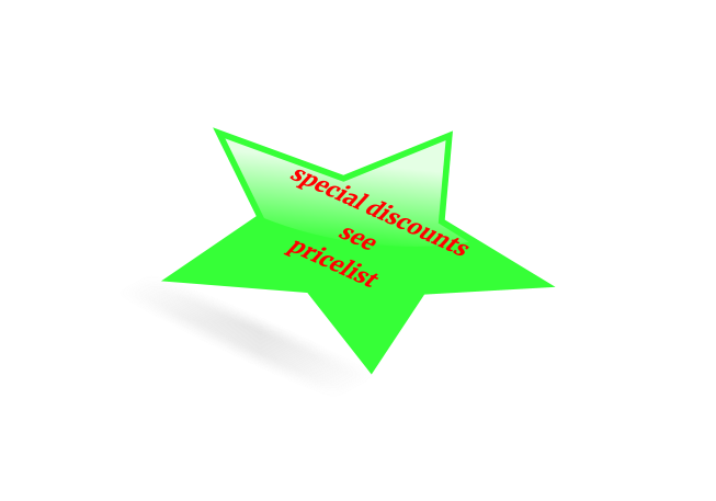 special discounts see pricelist