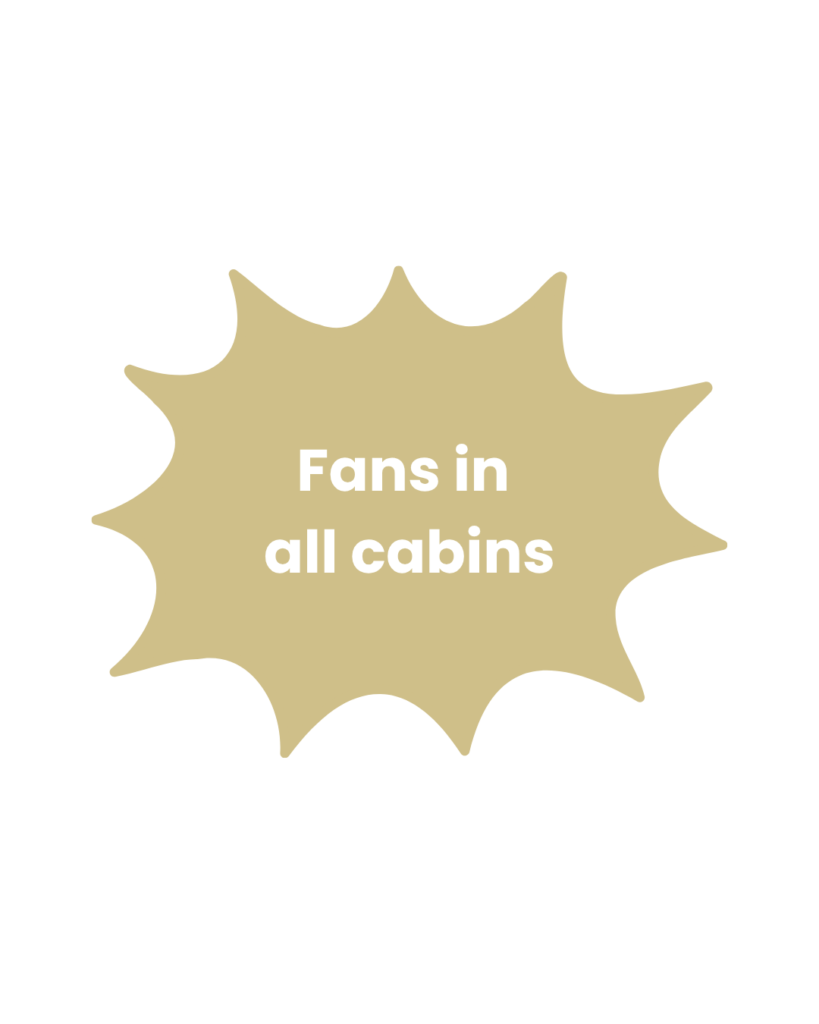 Fans in all cabins